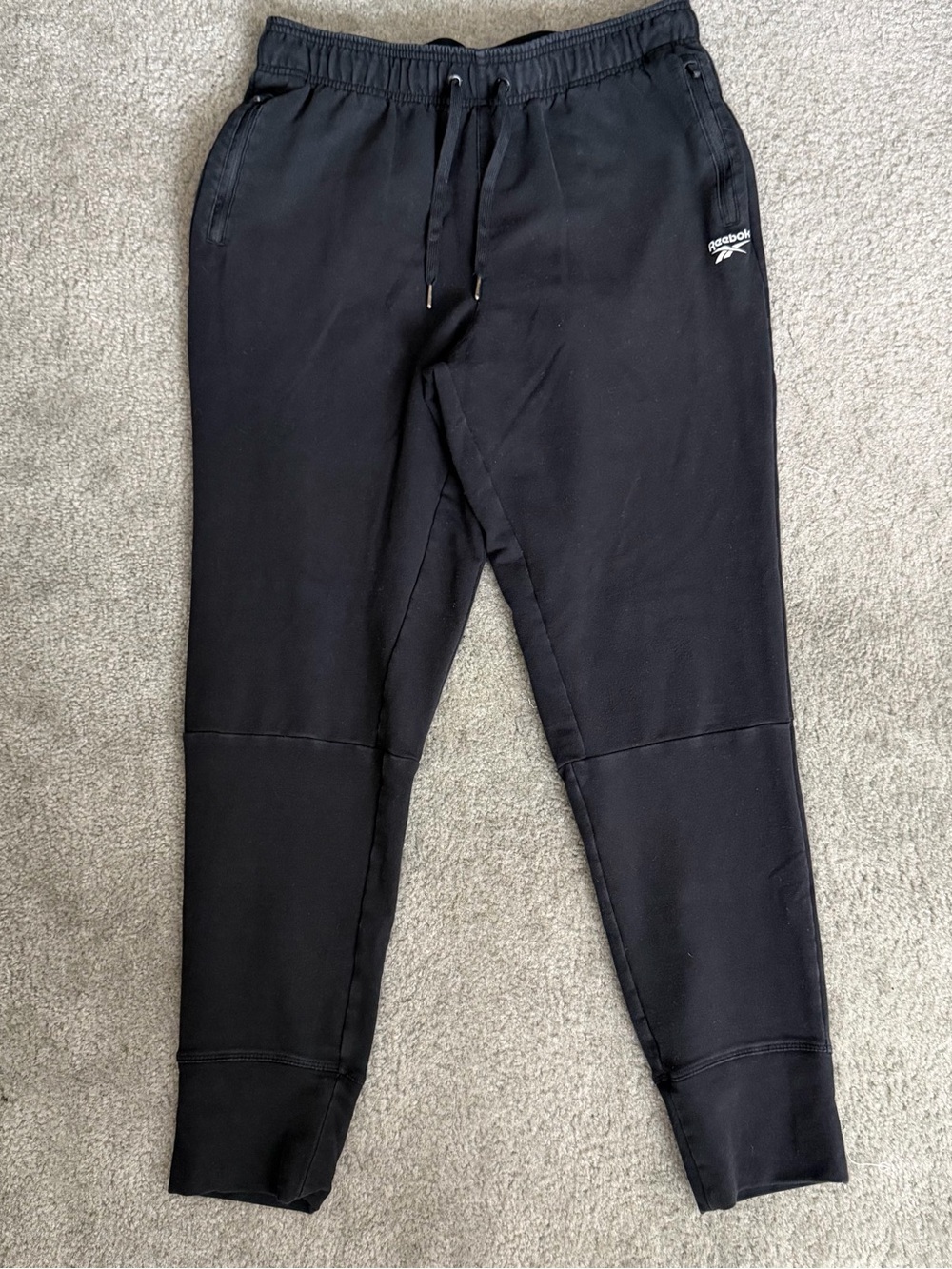 Reebok Black Sweatpants with Drawstring Size Medium